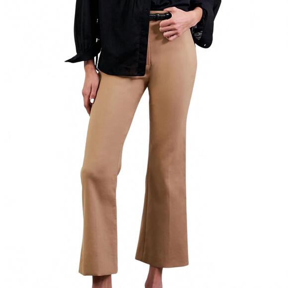 NEW NILI LOTAN cropped corette pant in camel